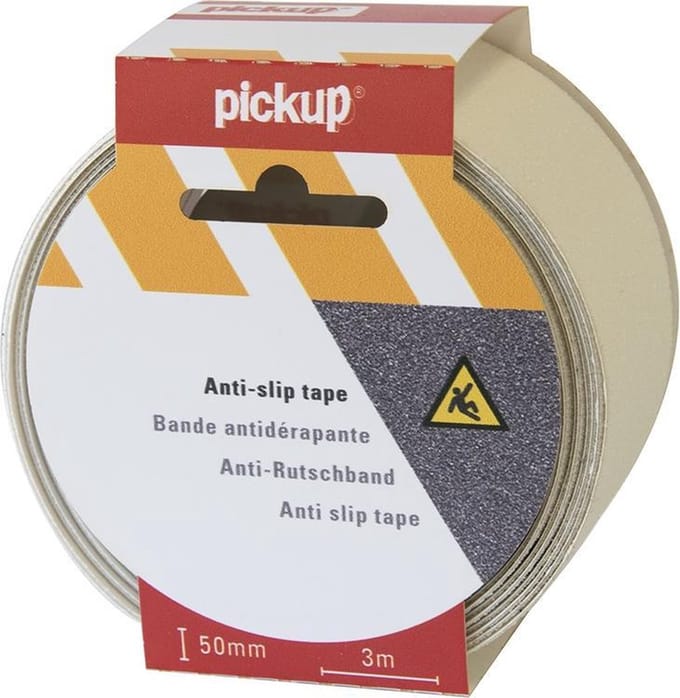 Pickup antislip tape transparant - 3 m x 5 cm - wit
