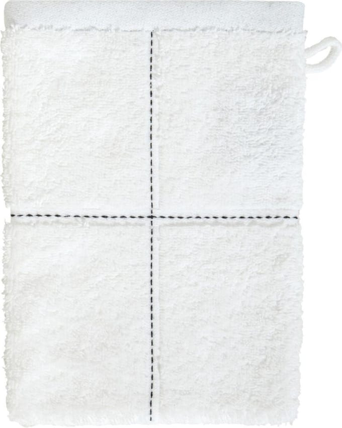 Seahorse Grid washand 16 x 21 cm white (per 3 stuks)
