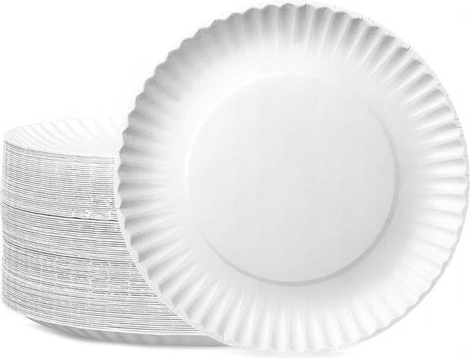 Papieren borden groot 23cm wit EKO