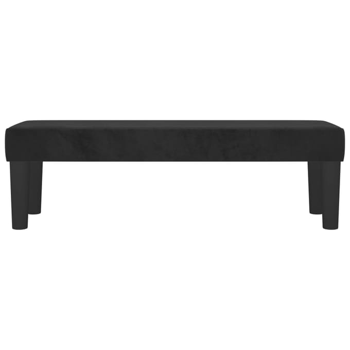 vidaXL - Bankje - 100x30x30 - cm - fluweel - zwart