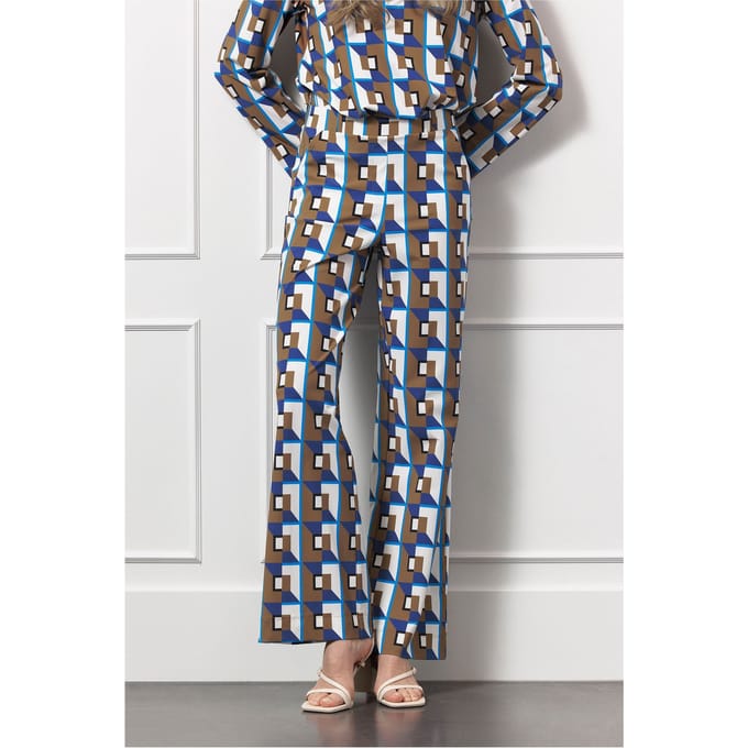 Studio Anneloes Marilon Graphic Trousers Multi Color Größe: S | Ausgestellte Hosen Outlet | Damen