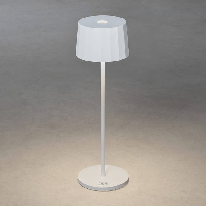 Konstsmide LED tafellamp Positano voor buiten, wit