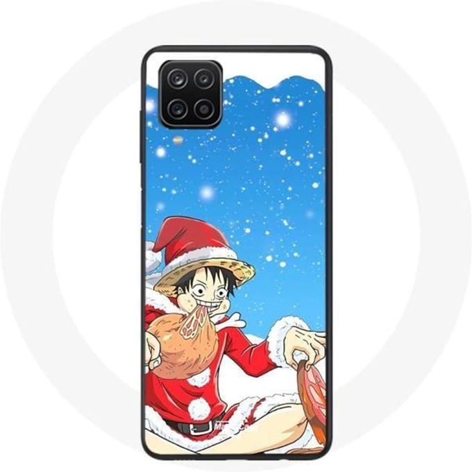 Coque - One Piece - Samsung Galaxy A12 - Souple - Noir - Anime Luffy Noël 2023