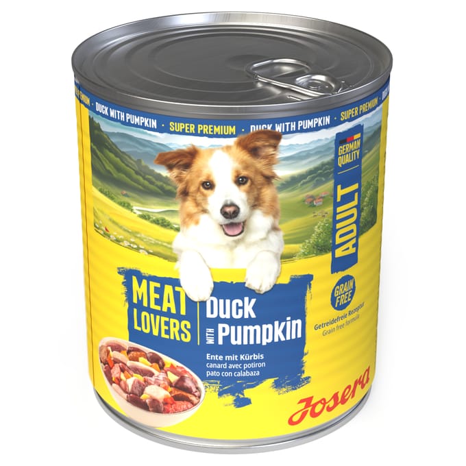 Voordeelpakket Josera Meatlovers Menu 12 x 800 g - Eend & Pompoen (nieuw Design)