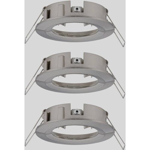 Inbouwlamp Choose Basisset star IP44 rond 78 mm max. 3x10W 230V dimbaar Staal geborsteld