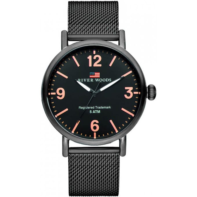 River Woods Delaware RW420035 Horloge - Staal - Zwart - Ø 42 mm
