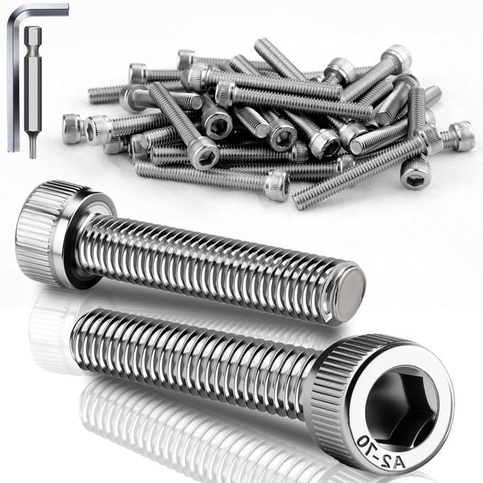 Ronte - Cilinderkopbouten M4 x 20 mm - Roestvrij Staal - 60 stuks
