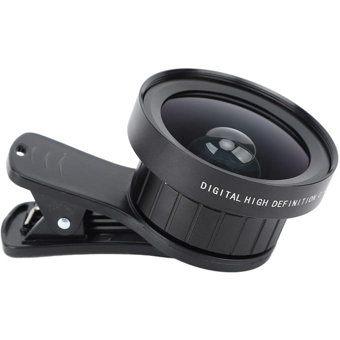 2 in 1 Telefoon Camera Lens Kit 0.45X Groothoek 12.5X Macro Universele Clip-on Mobiele Telefoon Lens voor gray