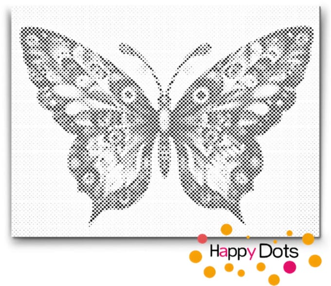 HappyDots DOT Painting Mandala Dieren 08 - Vlinder - 40x50cm