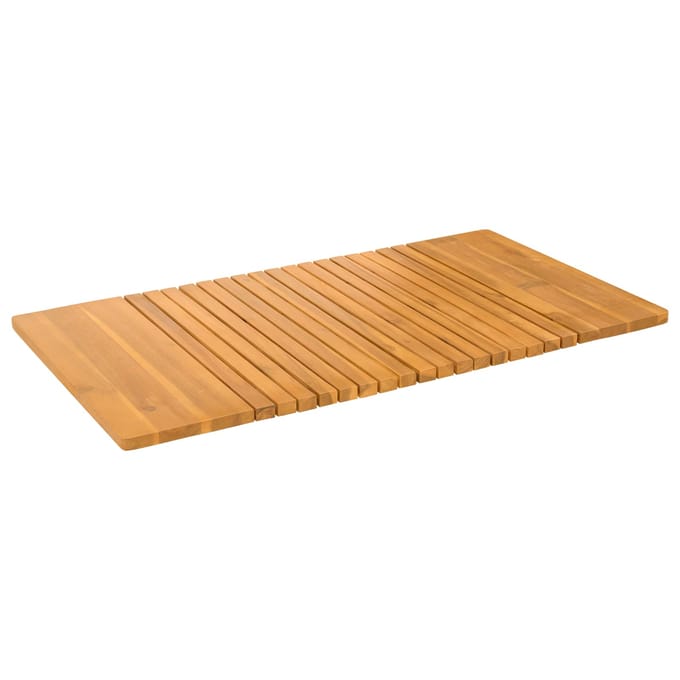 vidaXL - Badmat - Naturel - 100 - x - 55 - cm - Massief - Acacia - Hout