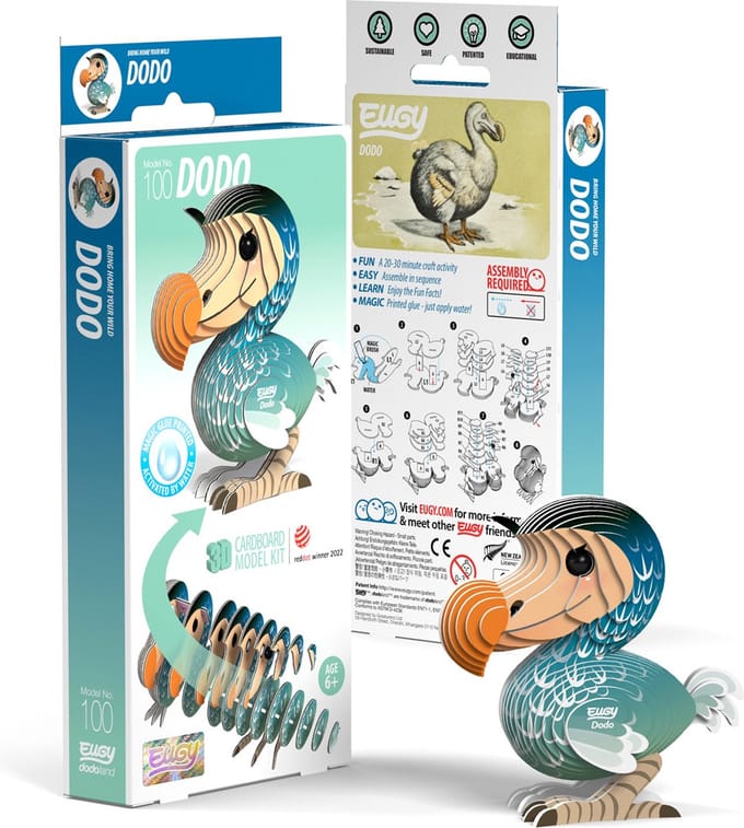 EUGY 3D Puzzel - Dodo - Vogels - Duurzaam - Verzamel Ze Allemaal - 6 Jaar