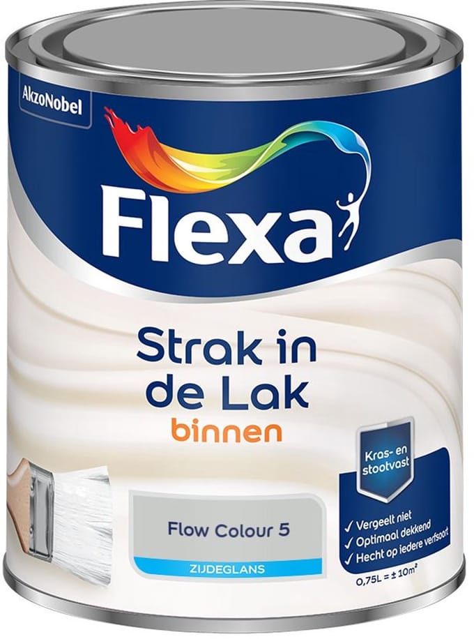 Flexa - Strak In De Lak Binnenlak Zijdeglans - Flow Colour 5 - Mengverf - 750 Ml