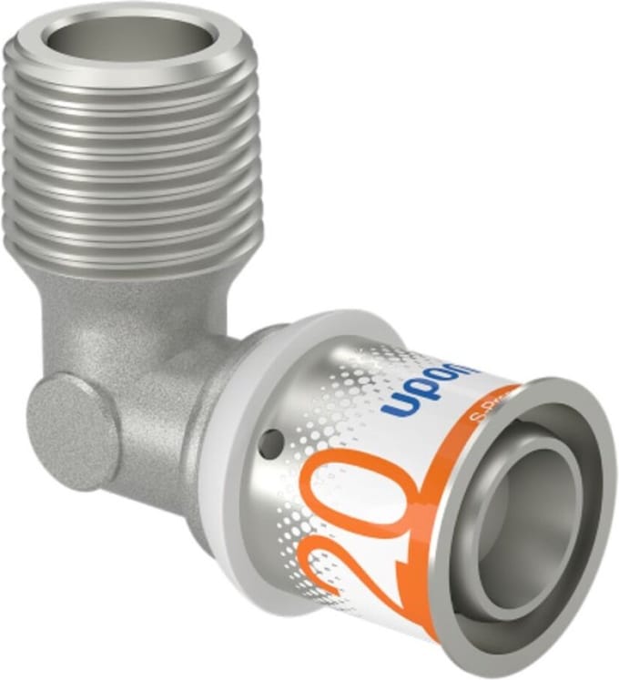Uponor S-Press Plus knie - 1/2 buitendraad x 20 mm pers