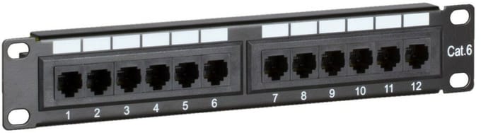 DSIT 10 inch CAT6 UTP patchpaneel - 12 poorts