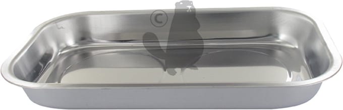 Magnetische tray metaal. 240 x 140 mm met afbakening van twee zones.