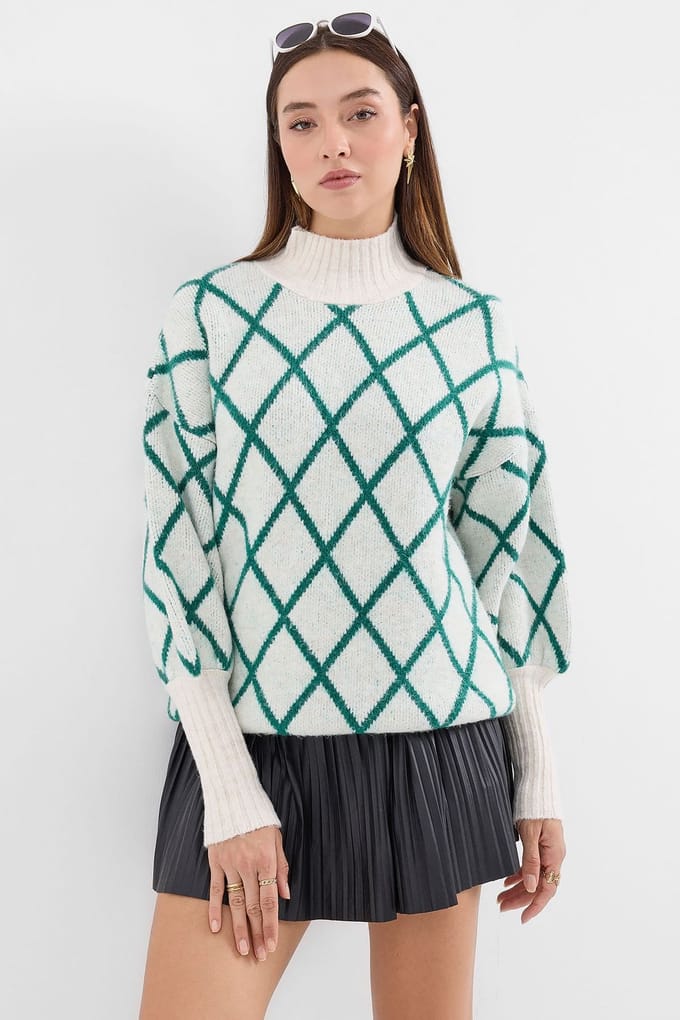 Oversized Geometrisch Patroon Coltrui