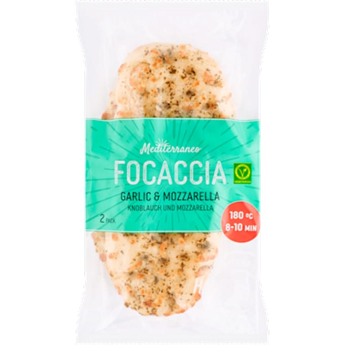 Focaccia knoflook mozzarella