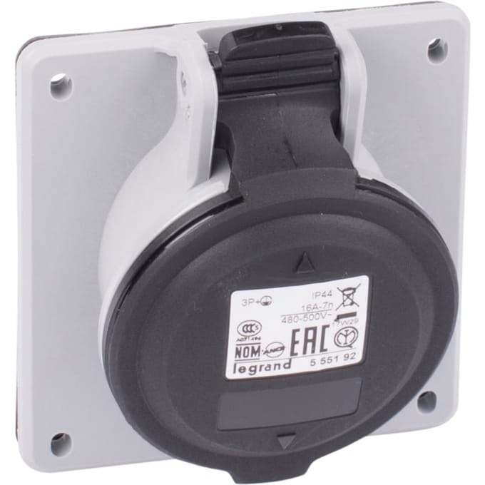 Legrand inbouwstopcontact 500V 16A 4P IP44 P17 - 555192