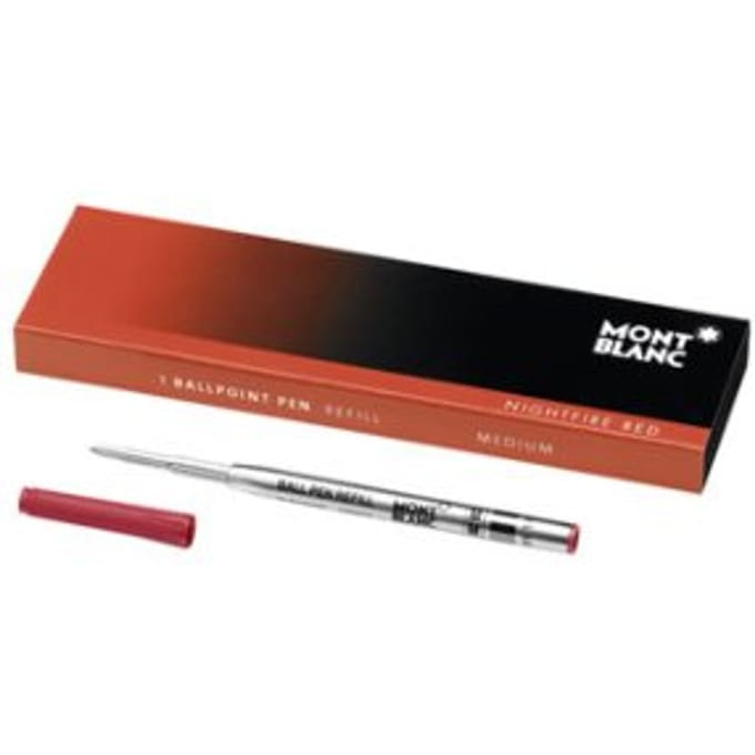 Montblanc vulling voor de balpen, kleur modena red (schrijfdikte medium) à 2 stuks