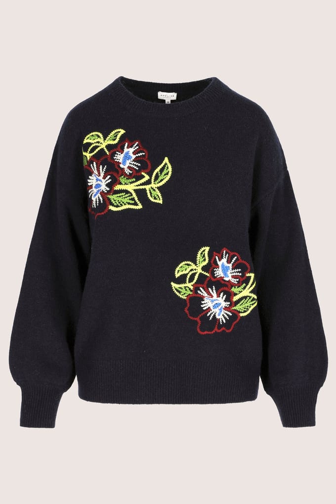 Geborduurde Trui Met Mohair