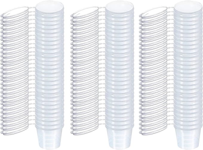 Set van 50 Lekvrije Plastic Bewaarcontainers met Deksel, 100 ml - Perfect voor Sauzen, Dips en Snacks