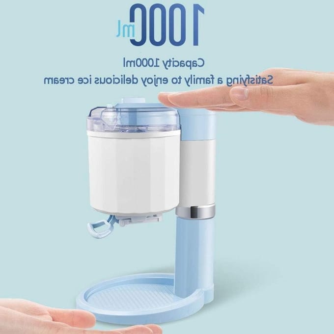 IJsmachine - Softijs Maker - Zelf IJs Maken - Dubbele Roerarmen - 1L Capaciteit - Wit