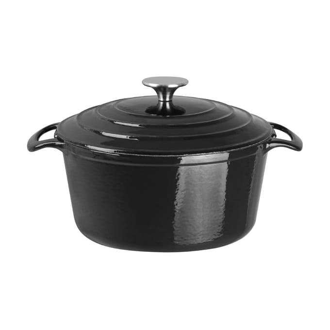 Ronde Braadpan - 4 Liter - Zwart - Vogue GH301 - Horeca & Professioneel