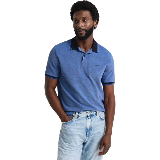 Gant Heren Katoenen Polo Shirt (Blauw)