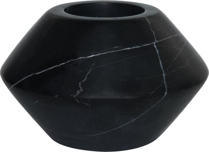 TAK Design Theelicht Maysa 3 - Marmer - 12 x 7 cm - Zwart