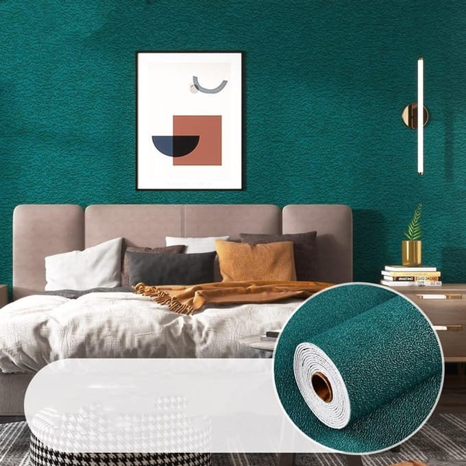 Autocollant mural auto-adhésif 3D en mousse de lin, imperméable, DIY bricolage, décor de fond de salon de maison, sparadrap muraux 10m gray