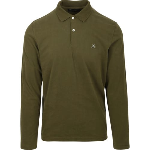 T-shirt Marc O'Polo Poloshirt Lange Mouwen Groen