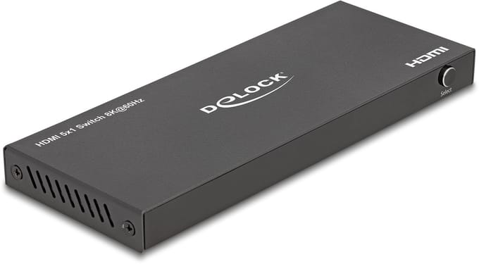 Delock HDMI Switch 5 x HDMI in to 1 x HDMI out 8K 60 Hz