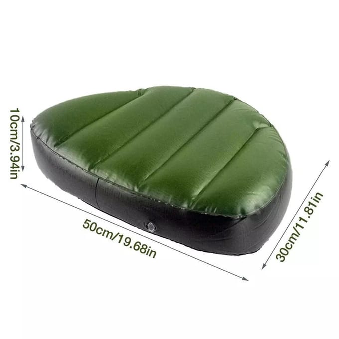 Opblaasbaar zitkussen geschikt voor 2-3 persoons kajak opblaasbare boten. Opblaasbaar matje/kussen, legergroen, 50*30*10cm. legergroene kleur