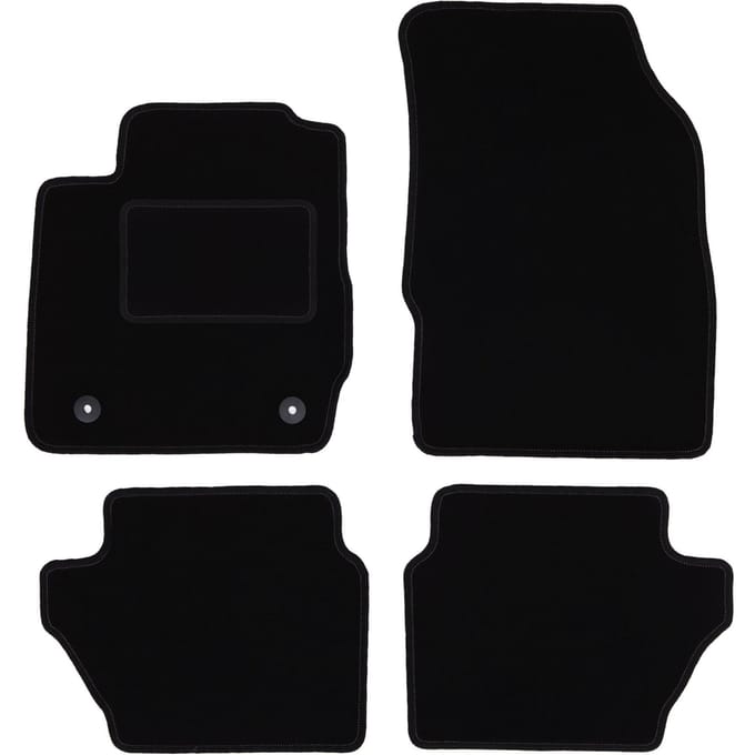 Zwarte veloursmatten voor: Ford Fiesta MK7 hatchback (2011-2017)