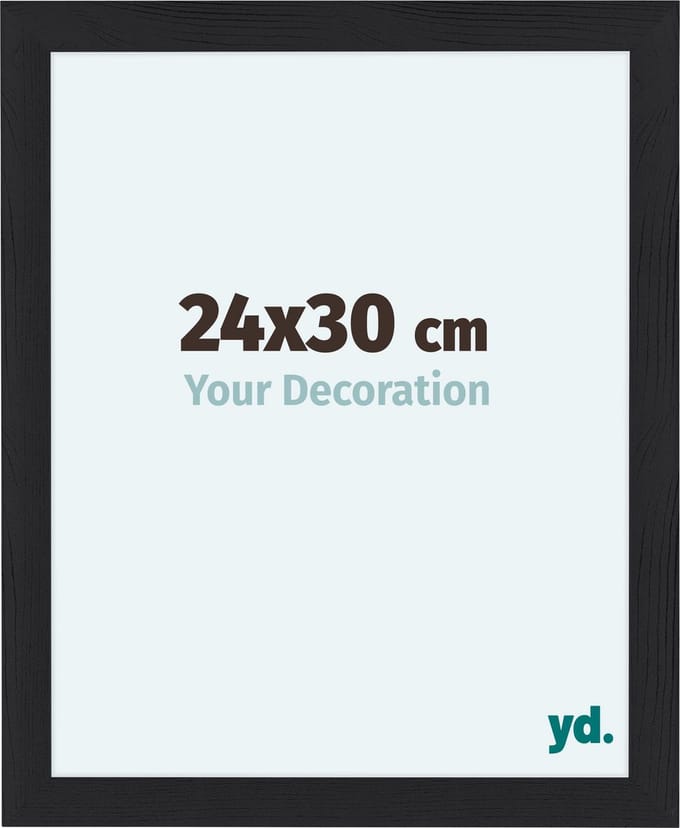Your Decoration - Fotolijst 24x30 cm - MDF - Zwart Houtnerf - Como