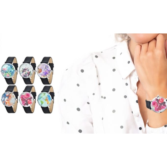 Montres SC Crystal Paris horloge met zwarte band: MF502