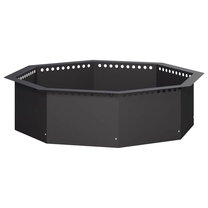 vidaXL - Vuurschaal - Ring - Zwart - 90 - x - 90 - x - 25 - cm - Staal