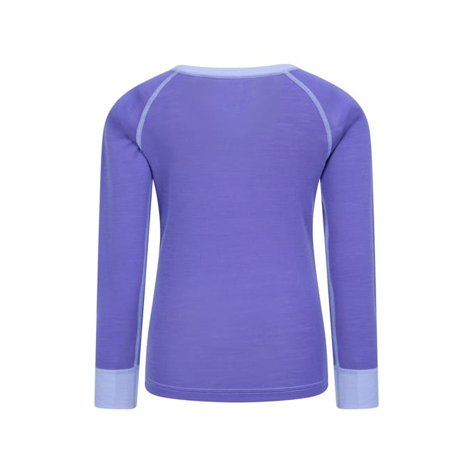 Mountain Warehouse Kinder/Kids Merino II Ronde Hals Base Layer Top (Paars)