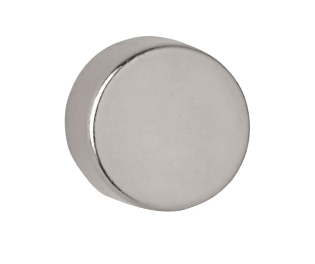 MAUL Magneet rond 10 stuks 2,4 kg staal metaal Neodymium magnetisch Ø 0.8 x 0.5 cm zilver