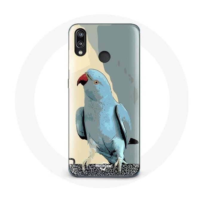 Coque - Huawei - P20 Lite - Souple - Perruches perroquets - Bleu bleu