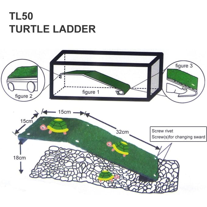 Schildpaddertrap Plastic Schildpaddendak Drijvende Pier Reptiel Rustplatform Aquarium Tank Decoratie black