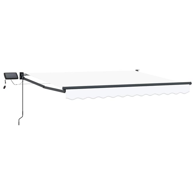 vidaXL - Handbediende - luifel - met - LED's - 3,5 - x - 2,5 - m