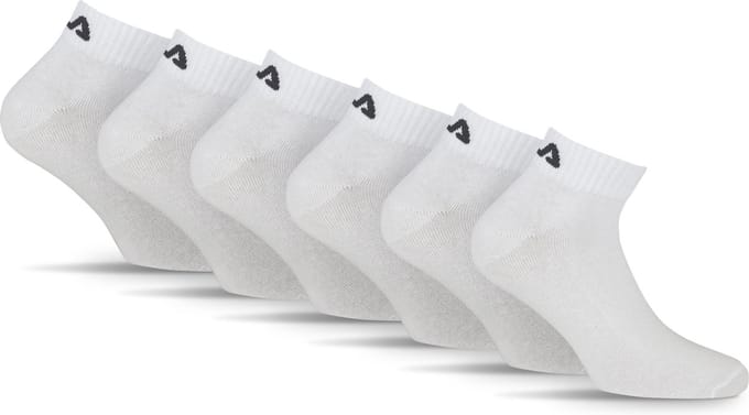 FILA Logo op de hiel Enkelsokken - Maat 43/46 - 6 Pack - Wit