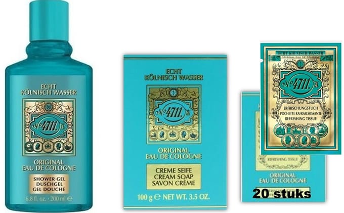 4711 SET - Douchegel / Zeep / Cologne Tissues 20 Stuks