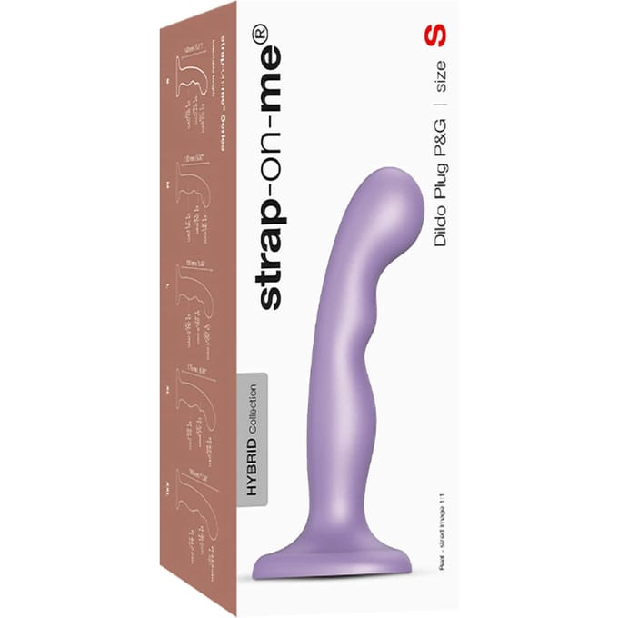 Strap-On-Me - G-spot En P-spot Dildo - Metallic Lila - Maat S