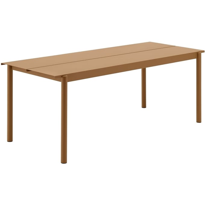 Muuto Linear Steel Tafel - oranje - 200 x 75 cm