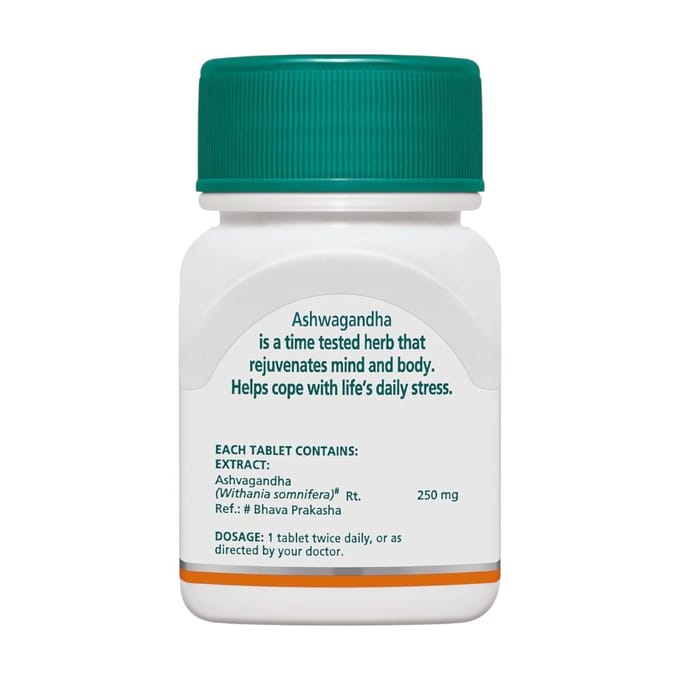 Himalaya Ashwagandha Algemene Welzijnstabletten Stressverlichting Energieboost Immuunondersteuning 60 Tabletten Pak van 2
