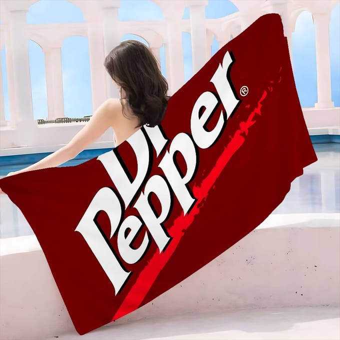 D-Dr P-Pepper Cartoon Microvezel Deken Sneldrogende Strandlakens Oversized Bedrukking Super Absorberend Zwembad Deken Cotton 30x30cm