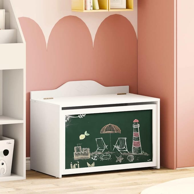 vidaXL - Creatieve - opslag - voor - kinderen - ROROS - Wit - 73 - x - 40 - x - 55 - cm