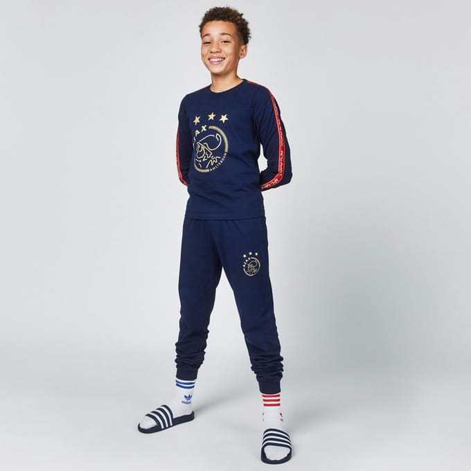 Ajax-pyjama navy/bordeaux